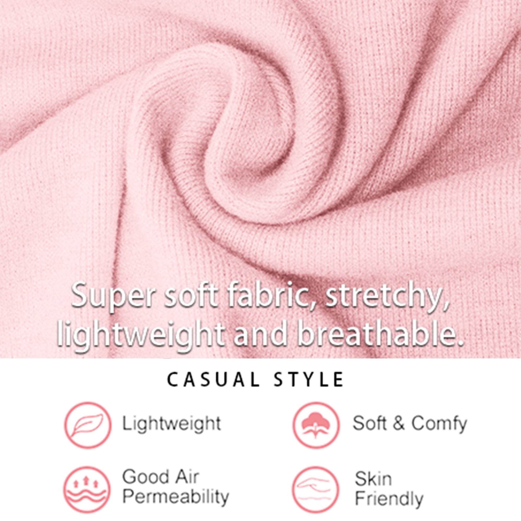 VDJ Women Tops Button V Neck 3/4 Sleeve T Shirts Casual Fall Tops Solid Color Basic Cute Pink Tee Clothes Size XL